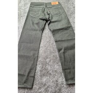 NEW Levi's 501 Shrink-to-Fit - Raw Denim Olive Green Color Mens 36/32